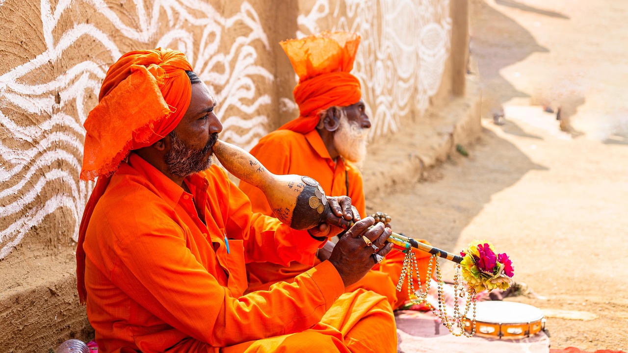 Holy people in a temple